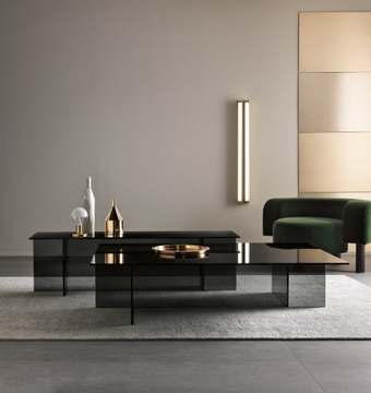 SESTANTE - Rectangular glass coffee table by Tonelli Design - view 3